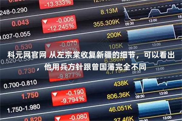 科元网官网 从左宗棠收复新疆的细节，可以看出，他用兵方针跟曾国藩完全不同