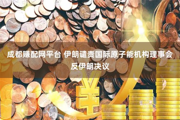 成都赚配网平台 伊朗谴责国际原子能机构理事会反伊朗决议